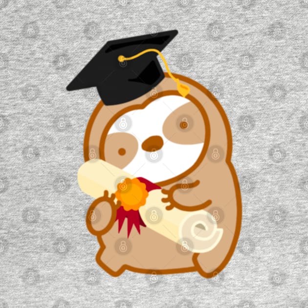 Cute Happy Graduation Sloth by theslothinme